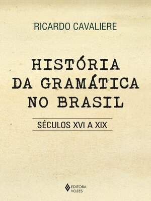 cover image of História da gramática no Brasil